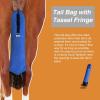Harrison Howard Smooth Lightweight Adjustable Fastener Nylon Horse Tail Bag with Fringe(Champion Blue)