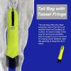 Harrison Howard Smooth Lightweight Adjustable Fastener Nylon Horse Tail Bag with Fringe(Fluorescent Green)