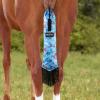 Harrison Howard Smooth Lightweight Adjustable Fastener Nylon Horse Tail Bag with Fringe(Pony Print Blue)