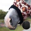 Harrison Howard Soft Horse Hood All-Covered Comfortable Sleezy for Horses with Zipper Feather Hues M(Classic Leopard)
