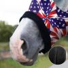 Harrison Howard Soft Horse Hood All-Covered Comfortable Sleezy for Horses with Zipper Feather Hues M(US Flag Prism)