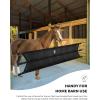 Harrison Howard Stall Guard for Aisle Home Barn Use with Sturdy Spring Hooks and D-Rings Adjustable Straps Aisle Stall Guard for Horses Black(Black)