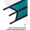 Harrison Howard Stall Guard for Aisle Home Barn Use with Sturdy Spring Hooks and D-Rings Adjustable Straps Aisle Stall Guard for Horses Black(Dark Teal)