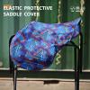 Harrison Howard Stretchy Saddle Cover Keep Saddle Scratch-and-Dust Free Multi-Prints GP/CC Saddle Cover-Chic Blue(Chic Blue)
