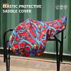 Harrison Howard Stretchy Saddle Cover Keep Saddle Scratch-and-Dust Free Multi-Prints GP/CC Saddle Cover-Chic Blue(Entwined)