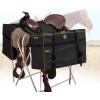 Harrison Howard Sturdy Secure Versatile Over-the-Horn Contoured No-Bounce Design Saddle Pack Pannier Bags Carrier Western Saddle Bag Brown(Black)