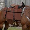 Harrison Howard Sturdy Secure Versatile Over-the-Horn Contoured No-Bounce Design Saddle Pack Pannier Bags Carrier Western Saddle Bag Brown(Brown)