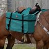 Harrison Howard Sturdy Secure Versatile Over-the-Horn Contoured No-Bounce Design Saddle Pack Pannier Bags Carrier Western Saddle Bag Brown(Green)