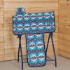 Harrison Howard Sturdy Waterproof Western Saddle Cover with Stylish Prints That Stand Out Keep Your Saddle in Pristine Condition Perfect for Showing or Riding Events(Classic Indian Teal)