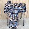 Harrison Howard Sturdy Waterproof Western Saddle Cover with Stylish Prints That Stand Out Keep Your Saddle in Pristine Condition Perfect for Showing or Riding Events(Mosaic Blue)