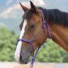 Harrison Howard Super Sturdy Horse Rope Training Halter with 4 Knot 1/4″ Stiff Halter Cord(Purple)