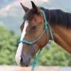 Harrison Howard Super Sturdy Horse Rope Training Halter with 4 Knot 1/4″ Stiff Halter Cord(Turquoise)