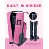 Harrison Howard Tall Boot Bag Equestrian Boot Travel Bag for Storing Helmet, Horse Whip Accessories Boot Storage Bag Black(Pink)