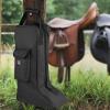 Harrison Howard Tall Boot Carry Bag Protect Rider Boots for Shows Competition Travel Long-lasting Boot Bag Black(Black)