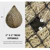 Tackmore Slow Feed Hay Net for Horses 40’’ Hay Bag Horse hay Feeder Net with 2’’ Holes Black(Black)