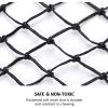 Tackmore Slow Feed Hay Net for Horses 40’’ Hay Bag Horse hay Feeder Net with 2’’ Holes Black(Black)