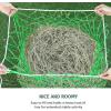 Tackmore Slow Feed Hay Net for Horses 40’’ Hay Bag Horse hay Feeder Net with 2’’ Holes Black(Bright Green)