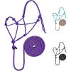 Harrison Howard 4 Knots Rope Halter with Lead(Purple)