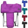 Harrison Howard 600 Denier Splash-Resistant Protective Saddle Cover Protection from Scratches, Direct Sunlight, and Dust/Debris Keeps Saddle in Pristine Condition-Red(Purple)