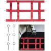 Harrison Howard Adjustable Poly 3-Slat Stall Guards for Horse Barns Stall Guard for Horses Home Barn Use Stall Guard Black(Red)