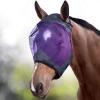 Harrison Howard CareMaster Horse Fly Mask Standard Silver/Purple Retro Large Full Size(Black/Purple)