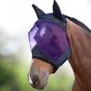 Harrison Howard CareMaster UV-Proof Great Air Flow Fly Mask Standard with Ears Silver/Black Retro(Black/Purple)