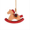 Harrison Howard Hanging Rocking Horse Decoration for Horse Lovers Decor Piece Equestrian Theme Hanging Leather Rocking Horse Piece…(Apricot)