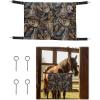 Harrison Howard Horse Stall Guard with Adjustable Straps and Sturdy Spring Hooks Included Aisle Guard Stall Guard for Horses,Mosaic Blue(Skull Dread)