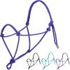 Harrison Howard Rope Halter for Horses – Super Sturdy Training Halter with 2 Knot 1/4″ Stiff Cord(Purple)