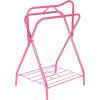 Harrison Howard Saddle Stand Freestanding Full-Size Portable Floor Horse Saddle Rack Secure Saddle Blue(Pink)