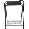 Harrison Howard Saddle Stand Freestanding Full-Size Portable Floor Horse Saddle Rack with Fabric Adds Protection to Underside of Saddle Prevents Bar Indentations Secure Saddle Saddle Black(Black)