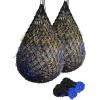 Harrison Howard Slow Feed Hay Net Horse 2 Pcs Horse Feeding Supplies Grass Green 40″ Length with 2″ Holes(Black-Blue)