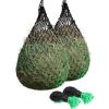 Harrison Howard Slow Feed Hay Net Horse 2 Pcs Horse Feeding Supplies Grass Green 40″ Length with 2″ Holes(Black-Green)