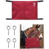 Harrison Howard Stall Guard for Horse Barn with Adjustable Straps and Sturdy Spring Hooks Included Horse Stall Guard, Black(Red)
