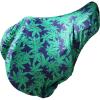 Harrison Howard Stretchy Saddle Cover Keep Saddle Scratch-and-Dust Free Multi-Prints GP/CC Saddle Cover-Chic Blue(Live Leaf)