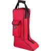 Harrison Howard Tall Boot Carry Bag Protect Rider Boots for Shows Competition Travel Long-lasting Boot Bag Black(Red)