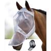 Harrison Howard CareMaster Horse Fly Mask Full Face No Ears Moonlight Silver Large Full Size(Moonlight Silver)