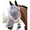 Harrison Howard CareMaster Horse Fly Mask Full Face No Ears Moonlight Silver Large Full Size(Moonlight Silver)
