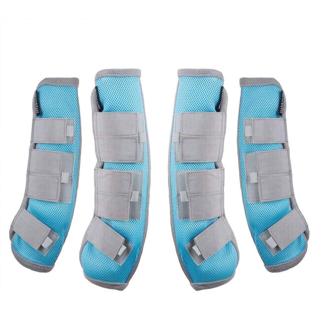 imageHarrison Howard Horse Fly Boots Leg Guards Fly Boots Protection Set of 4 Amethyst Large Full SizeVoodoo Blue