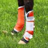 Harrison Howard Horse Fly Boots Leg Guards Fly Boots Protection Set of 4 Amethyst Large Full Size(Orange)