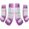 Harrison Howard Horse Fly Boots Leg Guards Fly Boots Protection Set of 4 Amethyst Large Full Size(Light Purple)