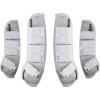 Harrison Howard Horse Fly Boots Leg Guards Fly Boots Protection Set of 4 Amethyst Large Full Size(Silver)
