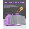 Harrison Howard Rubber Pull-on Bell Boots with Fleece Lining and Touch-Close Tapes Hoof Overreach Protection for Horses(Violet)