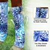 Harrison Howard Loose Fitting Horse Leg Socks Horse Socks Comfortable and Easy to Wear Set of 4(Blue Leopard)