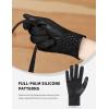 Harrison Howard All-Season Horse Riding Gloves, Riding Gloves Equestrian Women with Non-Slip Silicone Palm Adds Rein Control(Black)