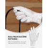 Harrison Howard All-Season Horse Riding Gloves, Riding Gloves Equestrian Women with Non-Slip Silicone Palm Adds Rein Control(White)
