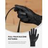 Harrison Howard All-Season PU Leather Horse Riding Gloves Horseback Riding Gloves for Equestrians with Non-Slip Silicone Palm(Black)