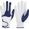 Harrison Howard All-Season PU Leather Horse Riding Gloves Horseback Riding Gloves for Equestrians with Non-Slip Silicone Palm(Blue/White)