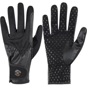 Harrison Howard All-Season Horse Riding Gloves, Riding Gloves Equestrian Women with Non-Slip Silicone Palm Adds Rein Control(Black)