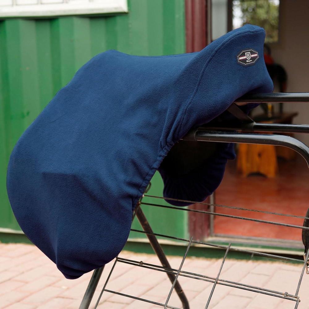 imageHarrison Howard Fleece Horse Saddle Cover for GPCC Horse Saddle Cover Reliable Protection Dust Prevention Machine Washable PurpleDeep Blue